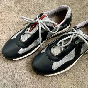 Authentic Prada Sneakers Navy/Silver America's Cup